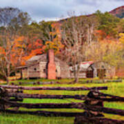 Fences And Cabins Cades Cove Poster