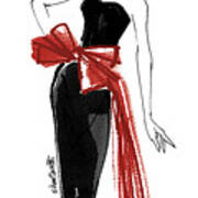 Fifties Fashion Iv Red Scarf Poster
