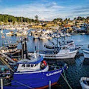 Fishing Boats Prepare Poster