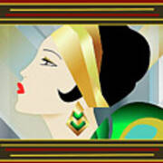 Flapper With Border Poster