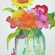 Flowers In A Vase Poster