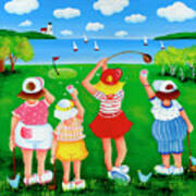 Four Ladies Golf Poster