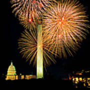 Fourth Of July Fireworks, Washington Dc Poster