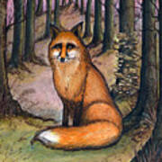 Fox In The Woods Poster