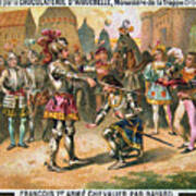 Francois I Creates Knight At Bayard Poster