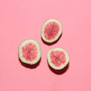 Fresh Figs On Pink Backgroundvanilla Poster
