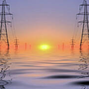 Global Warming - Flood Hydro Electric Poster