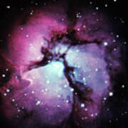 Glowing Trifid Nebula Poster