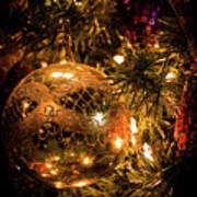 Gold Christmas Ornament Poster