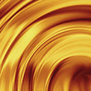 Golden Brass Swirl Poster