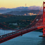 Golden Gate Bridge From Marin Headlands Poster