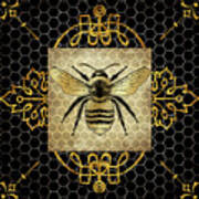 Golden Honey Bee 01 Poster