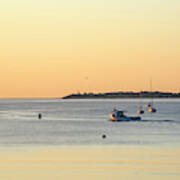 Golden Light Over Beverly Ma And Bakers Island Sunrise Poster
