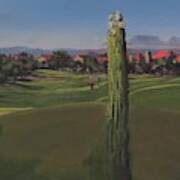 Golf Course Saguaro Poster