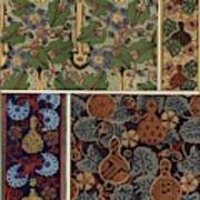Gourd In Fabric And Wallpaper Patterns. Poster