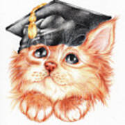 Graduate Kitten Poster