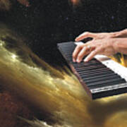 Keyboard Nebula Poster