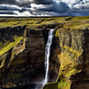 Haifoss Waterfall Iceland Poster