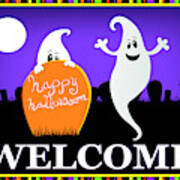 Halloween Welcome Ghosts Poster