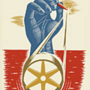 Hand And A Wheel Poster