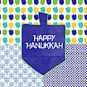 Happy Hanukkah Dreidel 2- Art By Linda Woods Poster