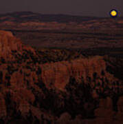 Harvest Moon Over Bryce Canyon Poster