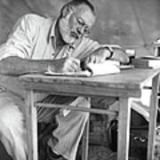 Hemingway On Safari Poster