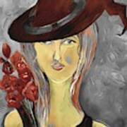 Her Hat Becomes Her Painting Poster