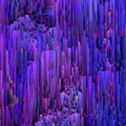 Hidden Cave - Abstract Pixel Art Poster
