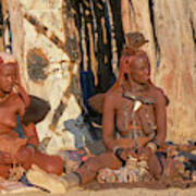 Himba Village, Kaokoveld, Namibia, Africa B4 Poster