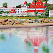 Hotel Del Coronado Reflection Poster