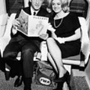 Hugh Hefner And Cynthia Maddoxon Plane Poster