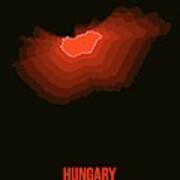 Hungary Radiant Map I Poster