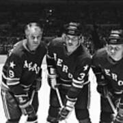 Ice Hockey Players Gordon Howe And Sons Poster