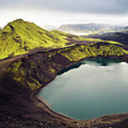 Iceland Mountain Lake Poster