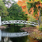 Iconic Somesville Bridge In Autumn Poster