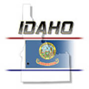 Idaho State Horizontal Print Poster