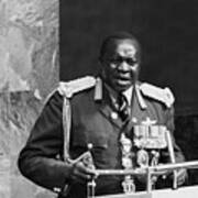 Idi Amin Addressing The United Nations Poster