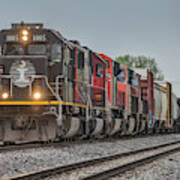 Illinois Central 1005 Leads A Southbound Cn Poster