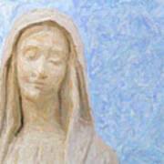 Illustration Of Our Lady Of Medjugorje Poster