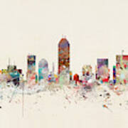 Indianapolis City Skyline Poster