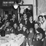 Italian Family Drinking A Toast Poster