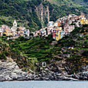 Italy, Liguria, Corniglia, View From Poster