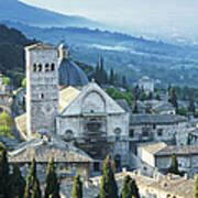 Italy, Umbria, Assisi, Cathedral Of Poster