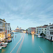 Italy, Venice, Grand Canal At Dusk Poster