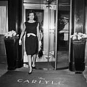 Jackie Kennedy Leaving Carlyle Hotel Poster