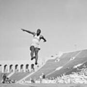 Jackie Robinson At A Track Meet Poster