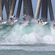 Jeremy Flores Surfing Composite Poster