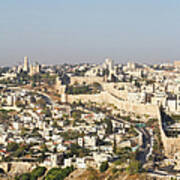 Jerusalem City Wall From A Distance Poster