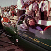 Jim Clark In His Ford Lotus Poster